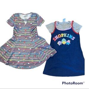 Shopkin T shirt Dresses Set 7-8